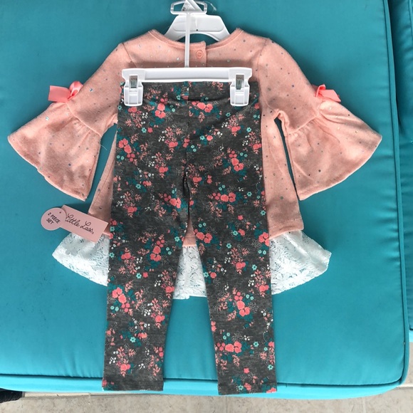 Cute Toddler Flower Bling 2 Piece Set - Picture 6 of 6